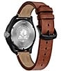 Color:Brown - Image 2 - Men's Star Wars Collection Chewbacca Three Hand Brown Leather Strap Watch