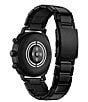 Color:Black - Image 2 - Unisex CZ Smart Black Tone Stainless Steel Bracelet Watch
