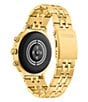 Color:Gold - Image 2 - Unisex CZ Smart Gold Tone Stainless Steel Bracelet Watch