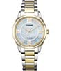 Color:Two Tone - Image 1 - Women's Arezzo Three Hand Two Tone Stainless Steel Bracelet Watch