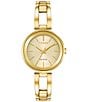 Color:Gold - Image 1 - Women's Axiom Three Hand Gold Stainless Steel Champagne Dial Bracelet Watch