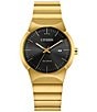 Color:Gold - Image 1 - Women's Axiom Three Hand Gold Stainless Steel Bracelet Watch