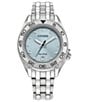 Color:Silver - Image 1 - Women's Carson Three Hand Stainless Steel Bracelet Watch