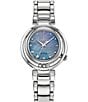 Color:Silver - Image 1 - Women's Citizen L Arcly Multifunction Crystal Accents Stainless Steel Bracelet Watch
