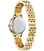 Color:Gold - Image 3 - Women's Classic Coin Edge Three Hand Gold Stainless Steel Bracelet Watch