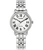 Color:Silver - Image 1 - Women's Classic Coin Edge Three Hand Stainless Steel Bracelet Watch
