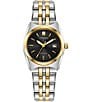 Color:Black - Image 1 - Women's Corso Three Hand Two Tone Stainless Steel Bracelet Watch