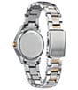 Color:Two Tone - Image 2 - Women's Crystal Three Hand Two Tone Stainless Steel Bracelet Watch