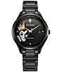 Color:Black - Image 1 - Women's Disney Collection Evil Queen Three hand Black Stainless Steel Bracelet Watch