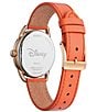 Color:Pink - Image 2 - Women's Disney Collection Gardening Minnie Three Hand Pink Leather Strap Watch