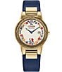 Color:Blue - Image 1 - Women's Disney© Snow White Two Hand Blue Leather Strap Watch