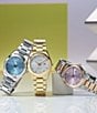 Color:Two Tone - Image 4 - Women's Eco-Drive Two Tone Stainless Steel Analog Watch