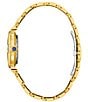 Color:Gold - Image 2 - Women's L Mae Three Hand Gold Stainless Steel Bracelet Watch