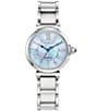 Color:Silver - Image 1 - Women's L Mae Three Hand Stainless Steel Bracelet Watch