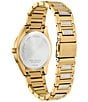 Color:Gold - Image 3 - Women's Silhouette Crystal Automatic Gold Stainless Steel Bracelet Watch