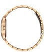 Color:Rose Gold - Image 2 - Women's Silhouette Crystal Three Hand Rose Gold Stainless Steel Bracelet Watch
