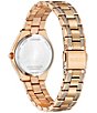 Color:Rose Gold - Image 3 - Women's Silhouette Crystal Three Hand Rose Gold Stainless Steel Bracelet Watch