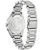 Color:Silver - Image 3 - Women's Silhouette Crystal Three Hand Stainless Steel Bracelet Watch