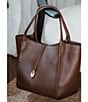 CITRINE Elsa Wedge Leather Tote Bag - Image 5