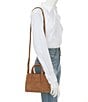 CITRINE Emerson Croco Embossed Suede Satchel Bag - Image 4