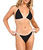 Citrus Solid Contrast Tie Neck Triangle Swim Top - Image 3