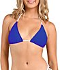 Citrus Solid Contrast Tie Neck Triangle Swim Top - Image 4