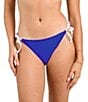 Citrus Solid Contrast Tie Side Hipster Swim Bottom - Image 4