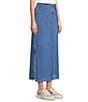 City Blues Pull-On Denim Mesh Maxi Skirt - Image 3