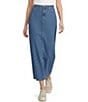 City Blues Pull-On Denim Mesh Maxi Skirt - Image 1