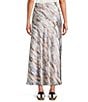 City Blues Bias Floral Pull-On Maxi Skirt - Image 2