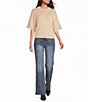 City Blues Denim Studded Seam Embroidered Front Wide Leg Jeans - Image 3