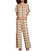 City Blues Floral Side Slit Lounge Pull-On Pants - Image 5