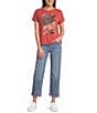City Blues Knit Graphic Crew Neck Short Cuffed Sleeve Tee - Image 3