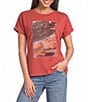 City Blues Knit Graphic Crew Neck Short Cuffed Sleeve Tee - Image 1