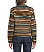 City Blues Knit Mixed Stripe Mock Neck Long Sleeve Sweater - Image 2