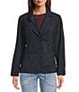 City Blues Notch Lapel Collar Long Sleeve Button Front Relaxed Blazer, Color:Midnight - Image 2