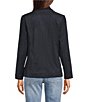 City Blues Notch Lapel Collar Long Sleeve Button Front Relaxed Blazer, Color:Midnight - Image 3