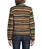 City Blues Petite Size Knit Mixed Stripe Mock Neck Long Sleeve Sweater - Image 2