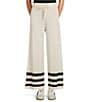 City Blues Solid Striped Wide Leg Coordinating Pull-On Sweater Pants, Color:Sand - Image 1
