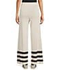 City Blues Solid Striped Wide Leg Coordinating Pull-On Sweater Pants, Color:Sand - Image 2