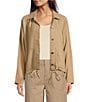 City Blues Woven Stripe Point Collar Long Sleeve Button Front Jacket - Image 1