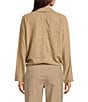 City Blues Woven Stripe Point Collar Long Sleeve Button Front Jacket - Image 2