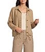 City Blues Woven Stripe Point Collar Long Sleeve Button Front Jacket - Image 4
