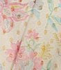 Color:Ivory Pink - Image 3 - Floral Long Sleeve V-Neck Ruffle Tie Dress