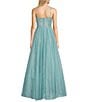 Color:Sea Blue - Image 2 - Glitter Embellished Spaghetti Strap Sweetheart Neck Corset Dress