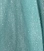 Color:Sea Blue - Image 4 - Glitter Embellished Spaghetti Strap Sweetheart Neck Corset Dress