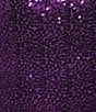 Color:Purple - Image 4 - Glitter Sequin Feather Trim Hem Mini Dress