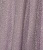 Color:Medium Lavender - Image 4 - Glitter Front Cut-Out Illusion Lace Back Fit & Flare Dress