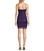 Color:Grape/Multi - Image 2 - Glitter Ruched Bodycon Mini Dress