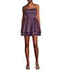 Color:Grape - Image 1 - Glitter Shine Lace Fit And Flare Dress